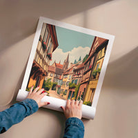 L'impression présentée en poster, sans encadrement, sur un mur neutre.