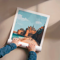 L'impression présentée en poster, sans encadrement, sur un mur neutre.