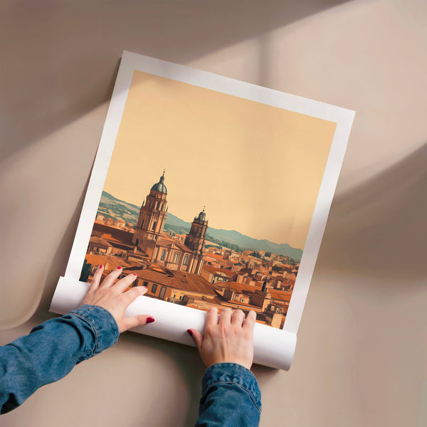 Affiche Salamanca vintage, terracotta et beige — Poster HP mat