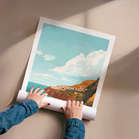 L'impression présentée en poster, sans encadrement, sur un mur neutre.