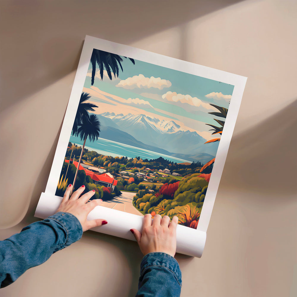 L'impression présentée en poster, sans encadrement, sur un mur neutre.