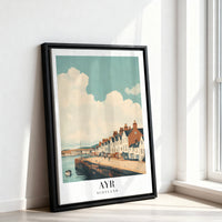 Le tableau accroché en situation dans un intérieur meublé.