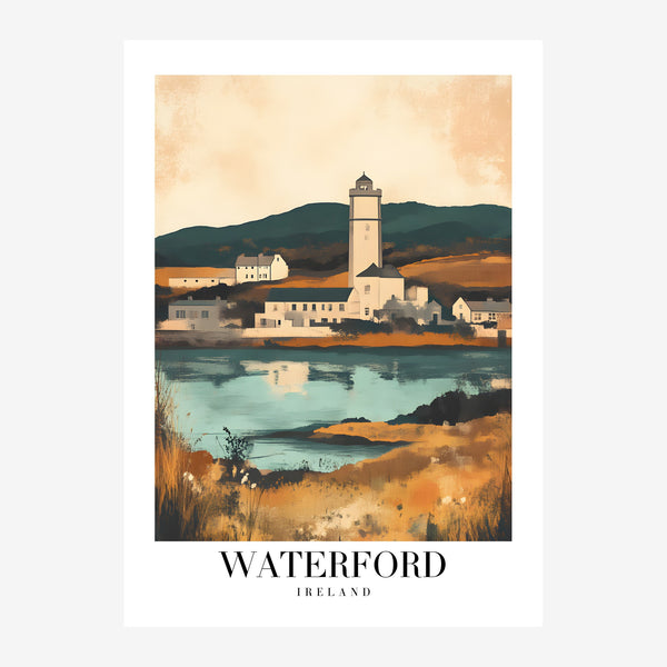 Waterford, affiche de voyage style vintage — Toile sur châssis