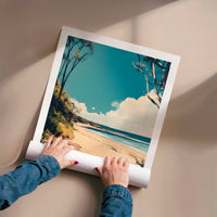 L'impression présentée en poster, sans encadrement, sur un mur neutre.