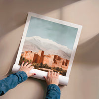 L'impression présentée en poster, sans encadrement, sur un mur neutre.