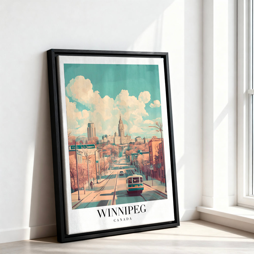 Le tableau accroché en situation dans un intérieur meublé.