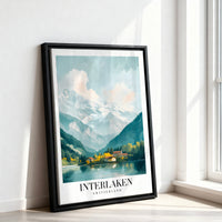 Le tableau accroché en situation dans un intérieur meublé.