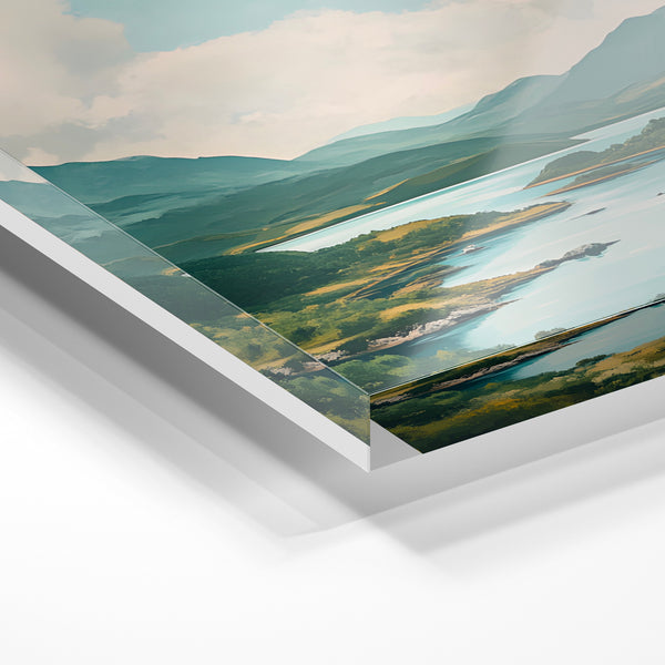 Ring of Kerry - Affiche voyage paysage côtier — Verre acrylique