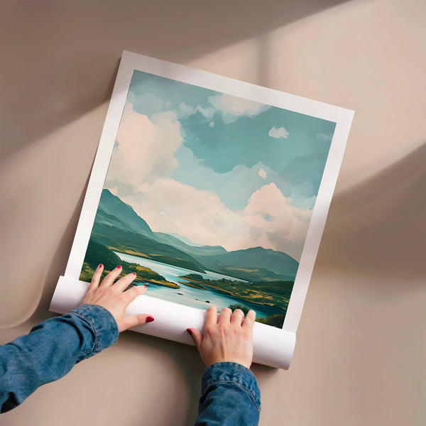 Ring of Kerry - Affiche voyage paysage côtier — Poster HP mat