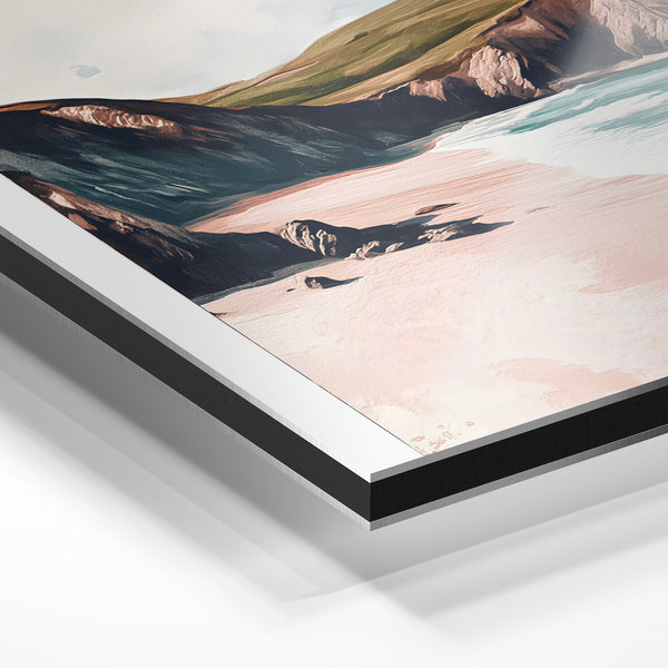 Dingle Peninsula, affiche voyage côte irlandaise — Aluminium Dibond relief 3D