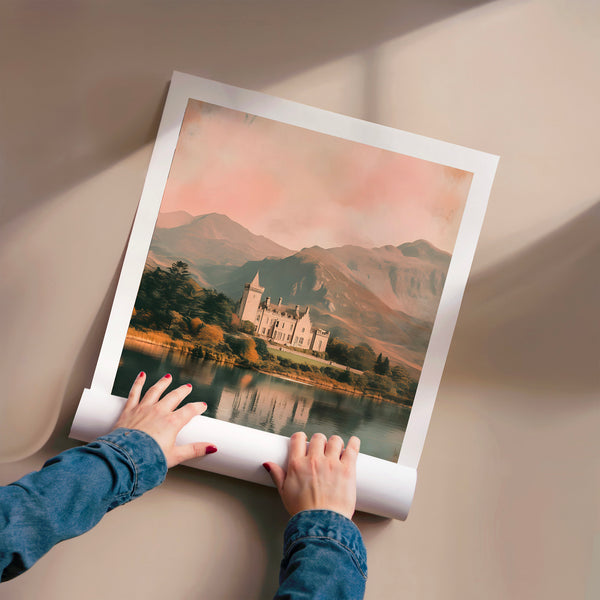 Kylemore Abbey, Irlande – Affiche de voyage — Poster HP mat