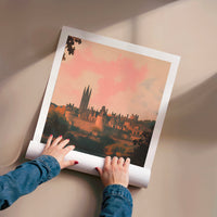 L'impression présentée en poster, sans encadrement, sur un mur neutre.
