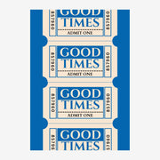 Bande de tickets Good Times bleu et beige