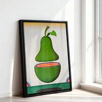 Le tableau accroché en situation dans un intérieur meublé.
