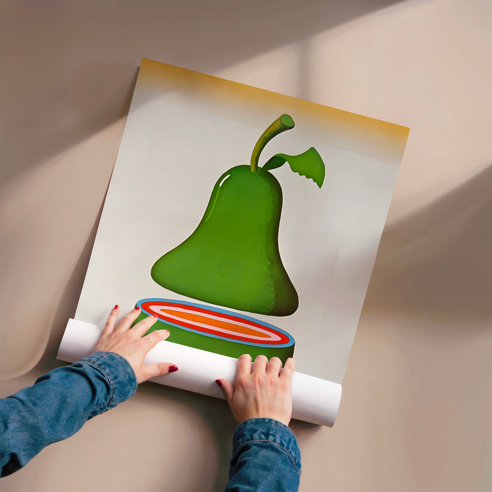L'impression présentée en poster, sans encadrement, sur un mur neutre.