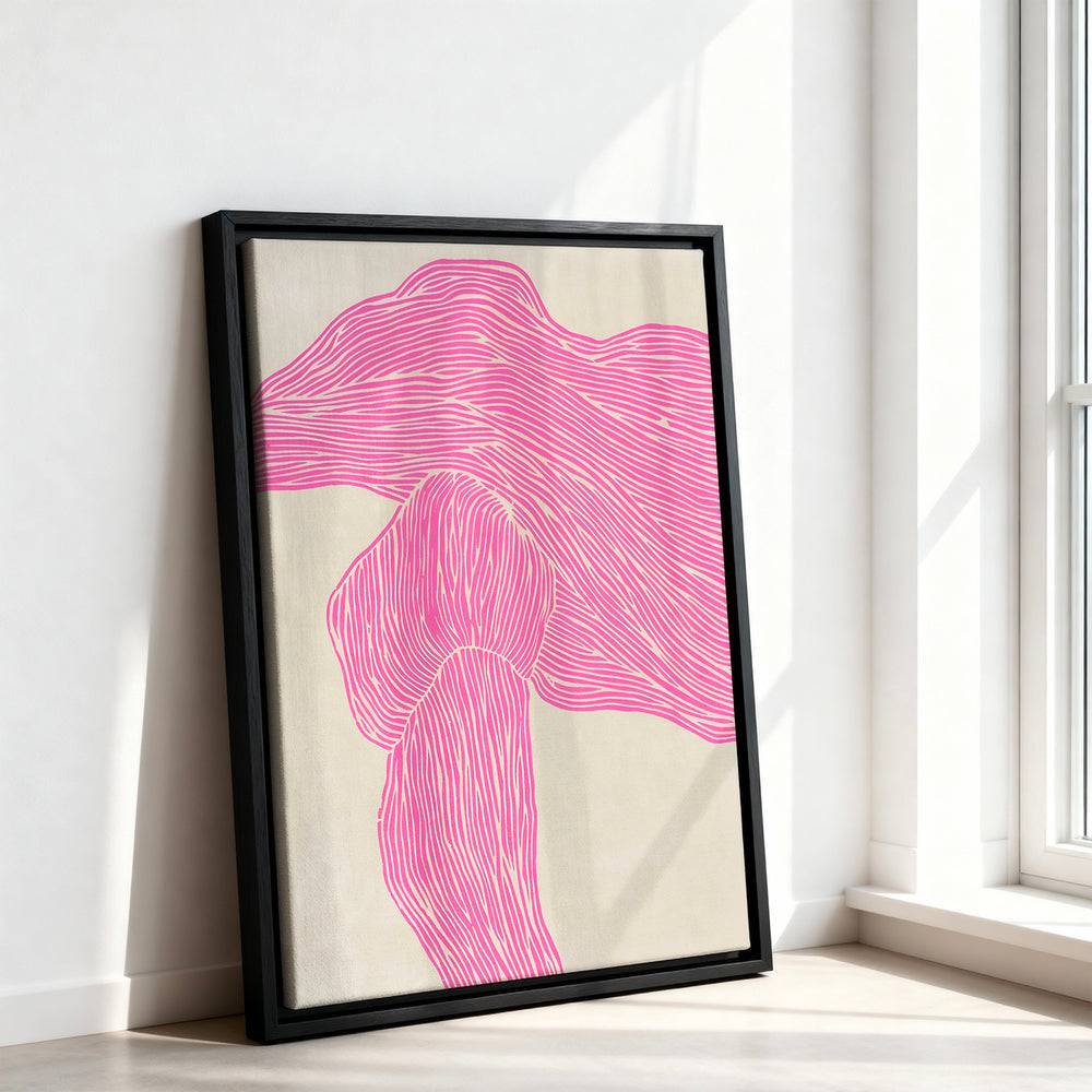 Le tableau accroché en situation dans un intérieur meublé.