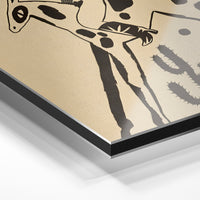 Gros plan du relief : la surépaisseur d'encre en lumière rasante sur aluminium Dibond.