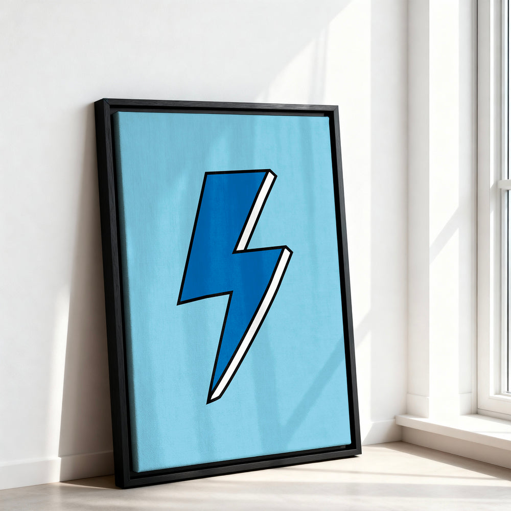 Le tableau accroché en situation dans un intérieur meublé.