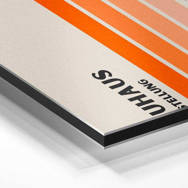 Affiche Bauhaus abstraite orange et beige — Aluminium Dibond