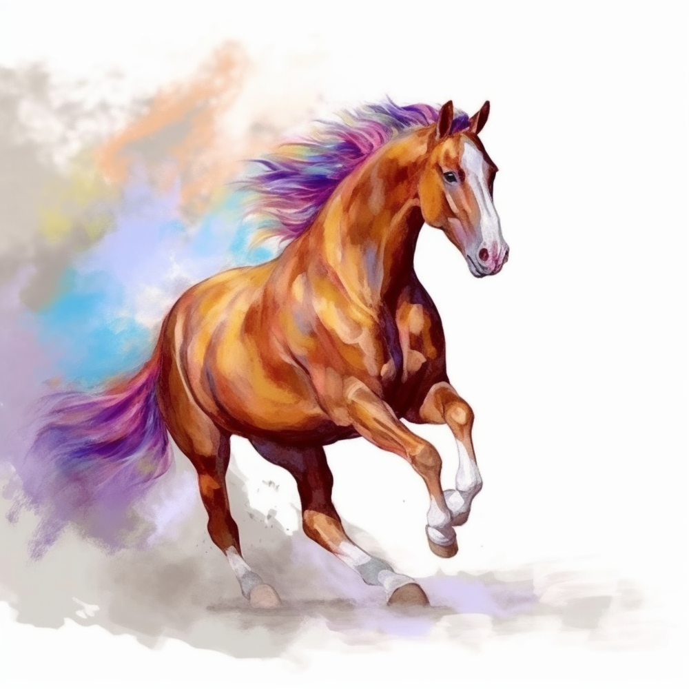 Majestic Horse Gallop-Canvas-artwall-Artwall